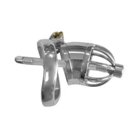 Discover the true meaning of Chastity with our metal device featuring a plug. Made of stainless steel, it ensures regular blood flow, preventing injuries and maintaining erectile function.