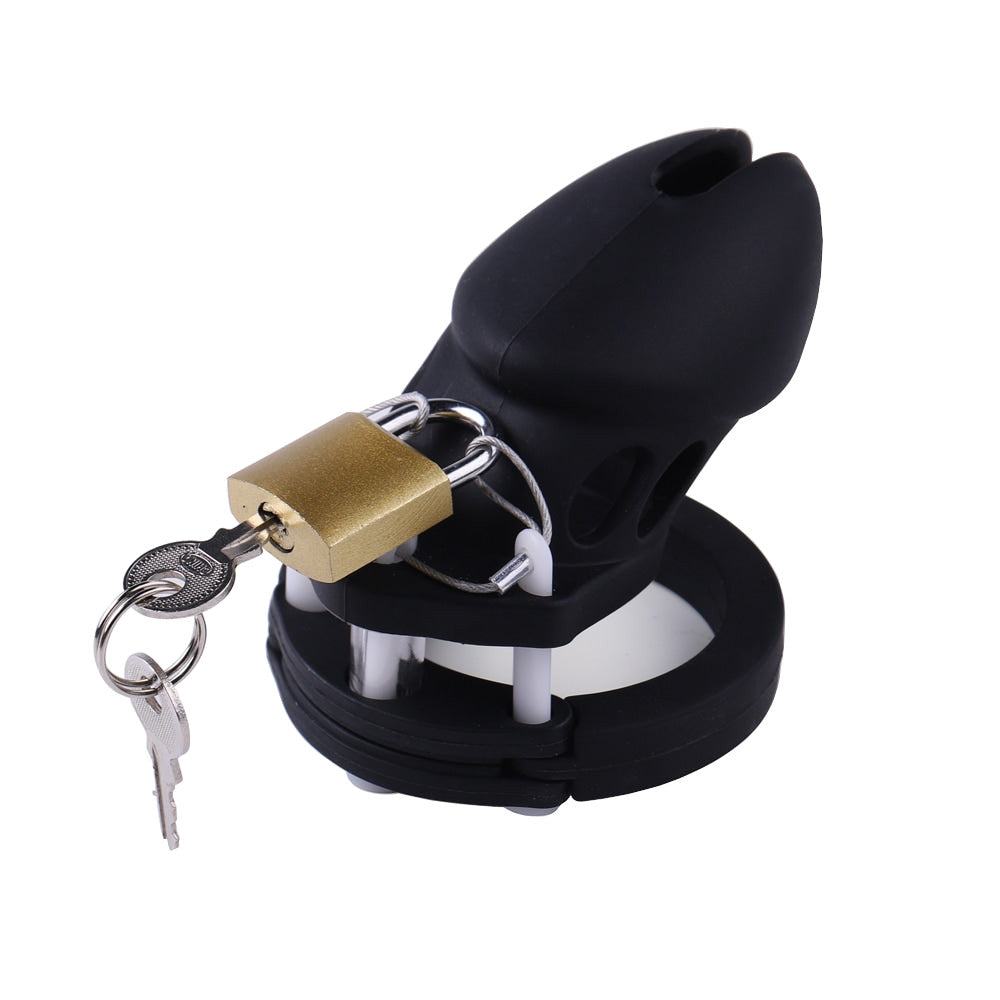 Built for large or big males, our silicone man chastity cage is restrictive yet comfortable. Featuring vents and a slot for convenience. See pics and reviews your ideal replacement awaits!