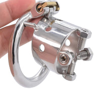 Embrace the shocking thrill of chastity with this metal cage, featuring the busting power of electroshock and estim. Torture and control with adjustable screws for a dynamic experience.