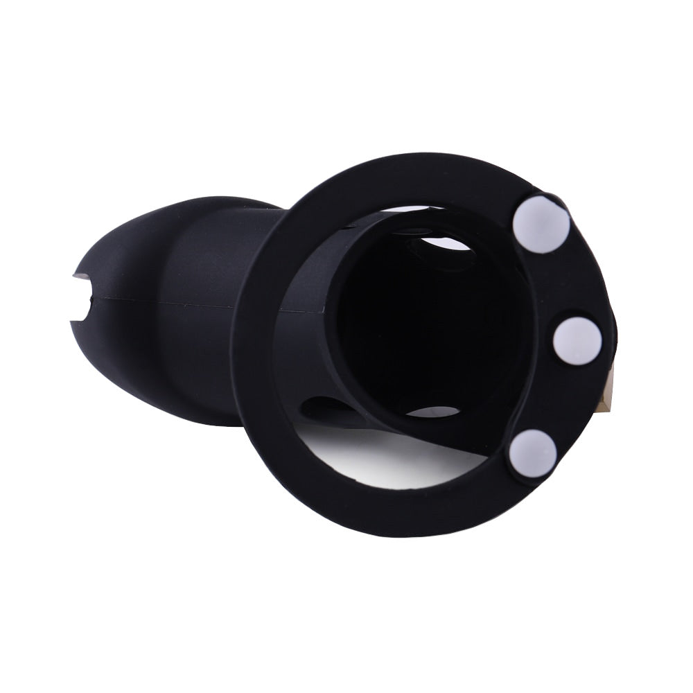 Experience ultimate submission with our black silicone chastity cage. Designed to serve and restrain, this comfortable yet secure device offers subs the perfect blend of service and control. Embrace the tantalizing tease and the cruel delight of denied pleasure.