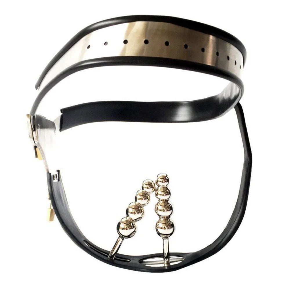 Secure your desires with our silicone-lined chastity belt. Blocking hand access to the vagina, it prevents penetration. Optional plugs enhance pleasure. Comfortable design prevents atrophy, ensuring only the mouth can express longing.