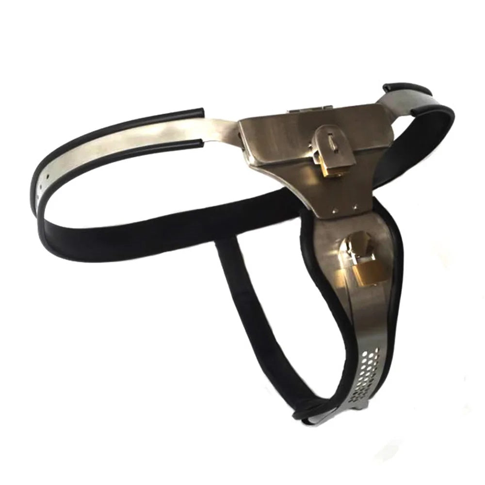 Experience control with our Double Penetration Female Chastity Belt. Optional vaginal and anal plugs with integrated dildo attachments offer secure penetration, ruining unauthorized pleasure.