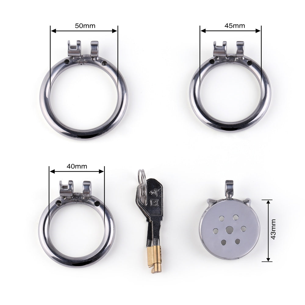 Embrace discipline with the sleek stainless steel chastity device, blending modern tech and tradition. Unlock control via Bluetooth on your phone, even in the shower or brushing teeth.