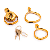 Experience unparalleled elegance with our custom-designed, enclosed gold cage. This luxurious device, featuring the innovative cagink lock system, redefines comfort and sophistication in cages.