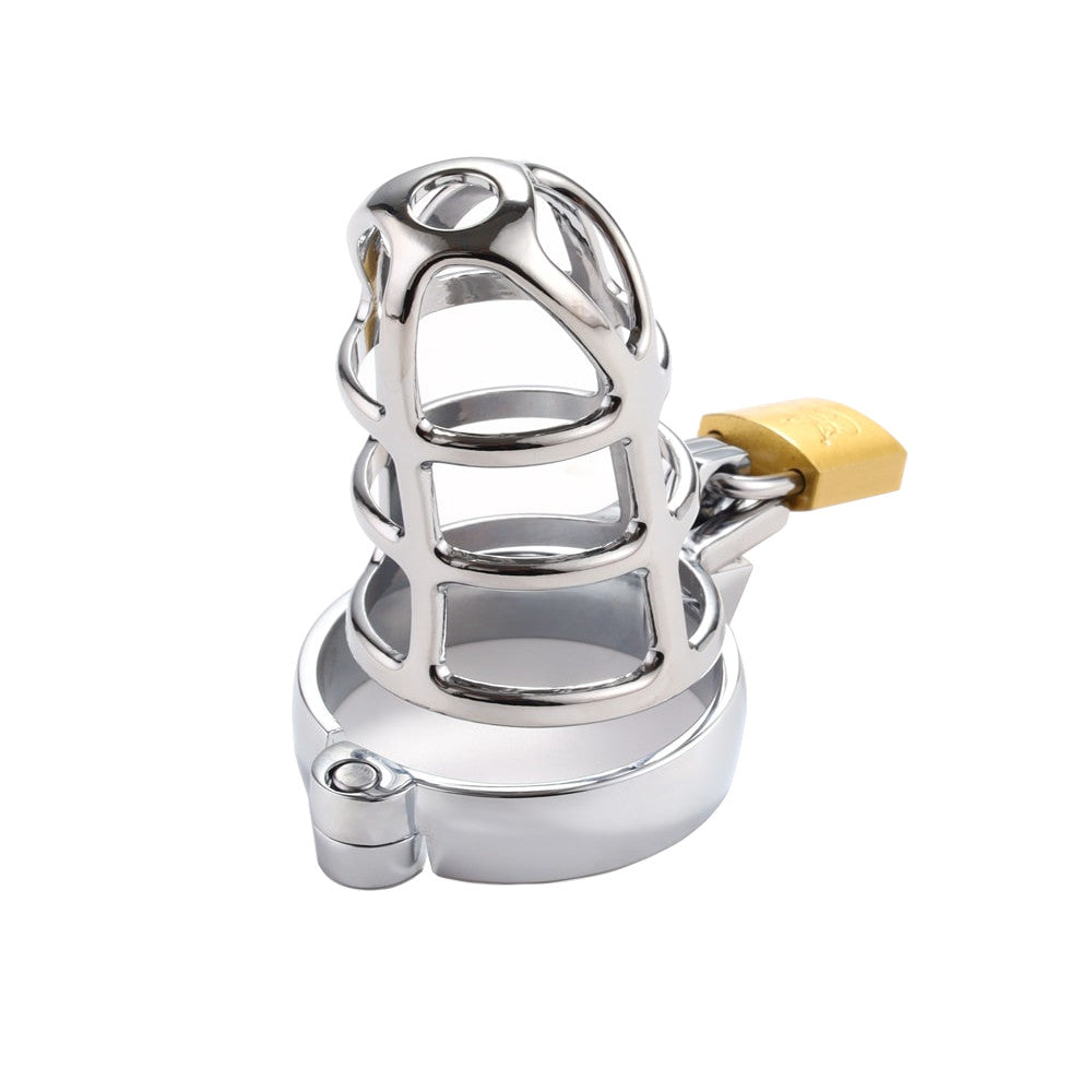 Embrace control with this chastity device stainless steel kit. Started online dating or exploring new fantasies? This device offers restraint and punishment, helping you avoid unwanted surprises like getting someone pregnant. Durable and hygienic, it's perfect for long-term wear.