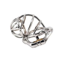 Embrace secure metal chastity with our stainless steel penis cage. Its comfortable sleeve prevents a loose fit, and the bent design ensures no unexpected pop-outs. As snug as a sock, it's the perfect solution for your needs.