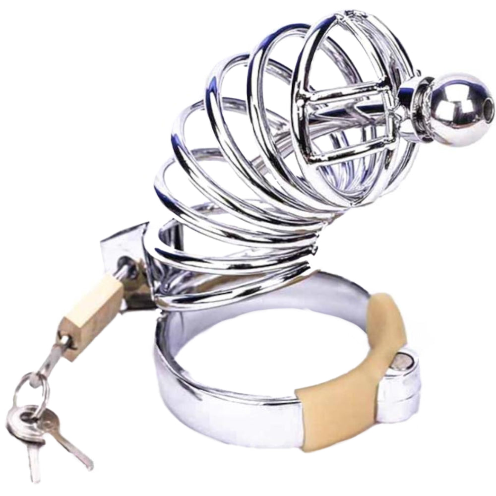 Unlock a new level of intimacy with this macho cage! Designed for the alpha who's ready to explore his submissive side, this dominant device keeps beta urges in check, enhancing pleasure for both partners.