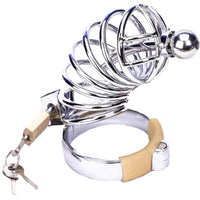 Unlock a new level of intimacy with this macho cage! Designed for the alpha who's ready to explore his submissive side, this dominant device keeps beta urges in check, enhancing pleasure for both partners.