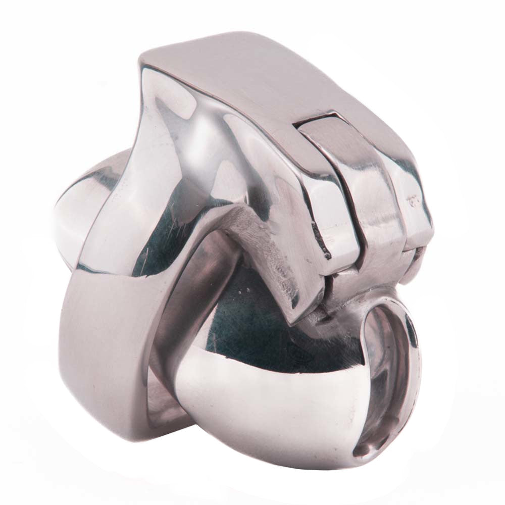 Designed for intense BDSM play, the Steel Holy Trainer V4 Nub features an ergonomic divider for enhanced CBT torture. Enjoy secure slaps and busting scenarios with unmatched security and comfort.