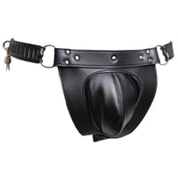 Experience the unusual thrill of our big leather chastity belt an extremely comfortable alternative to steel devices. Eliminate the danger of discomfort during pegging and humiliating play, ensuring control even when you're apart.