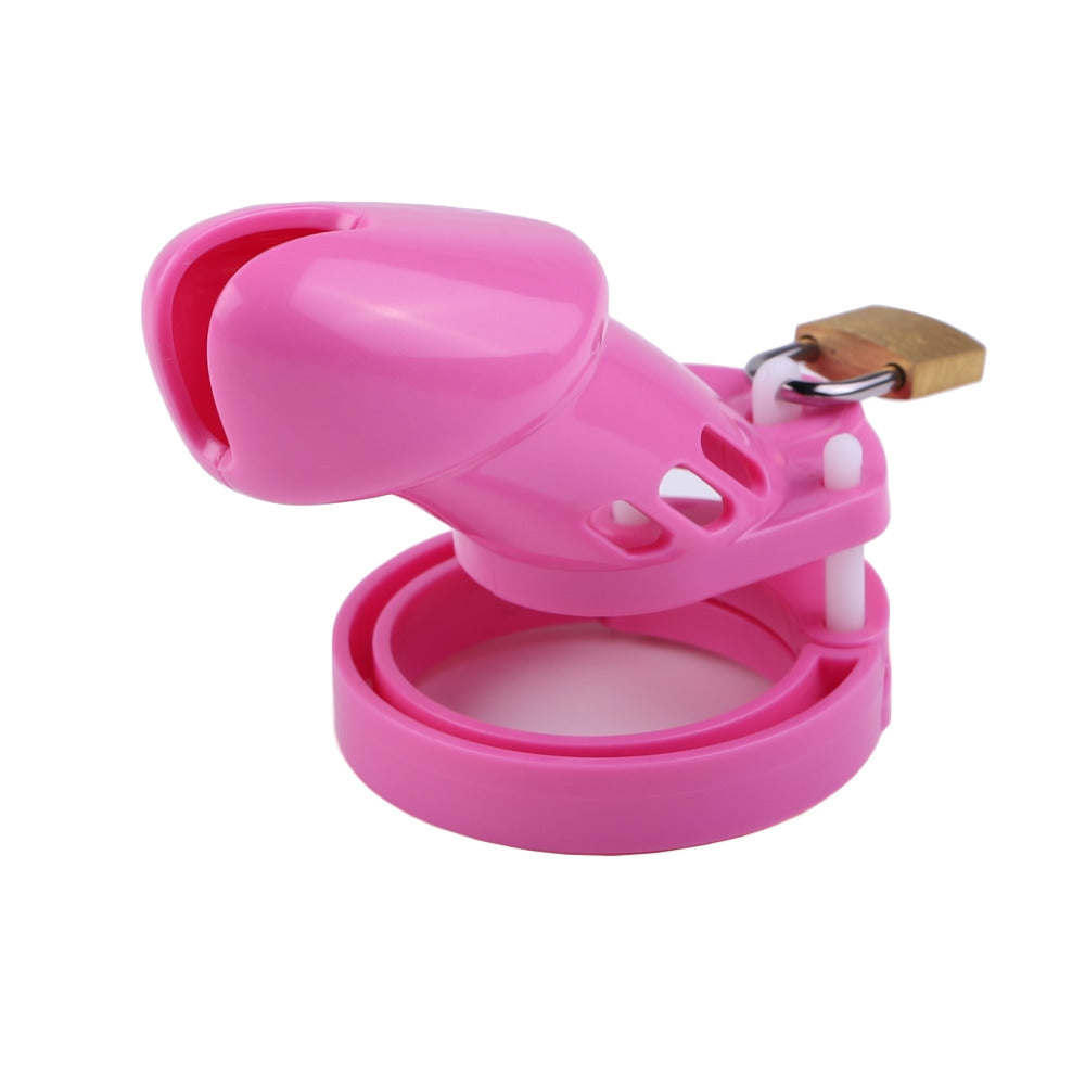 Embrace control with the Pink Blushing Bride LockTheCock kit. Its soft, spiral design provides a filling touch for even the smallest cock. The smooth feel and feminine pink shade will leave you aroused, enhancing your submissive experience.
