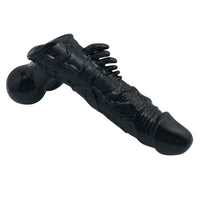 Unlock electrifying pleasure with our black Chastity Sleeve a luxurious piece of intimate jewelry adorned with gold details. Crafted from medical-grade silicone with a skin-like texture and a hoop design for a snug fit, it possesses a cursed allure that intensifies every moment. Experience swollen excitement and enhanced confidence in the bedroom like never before.