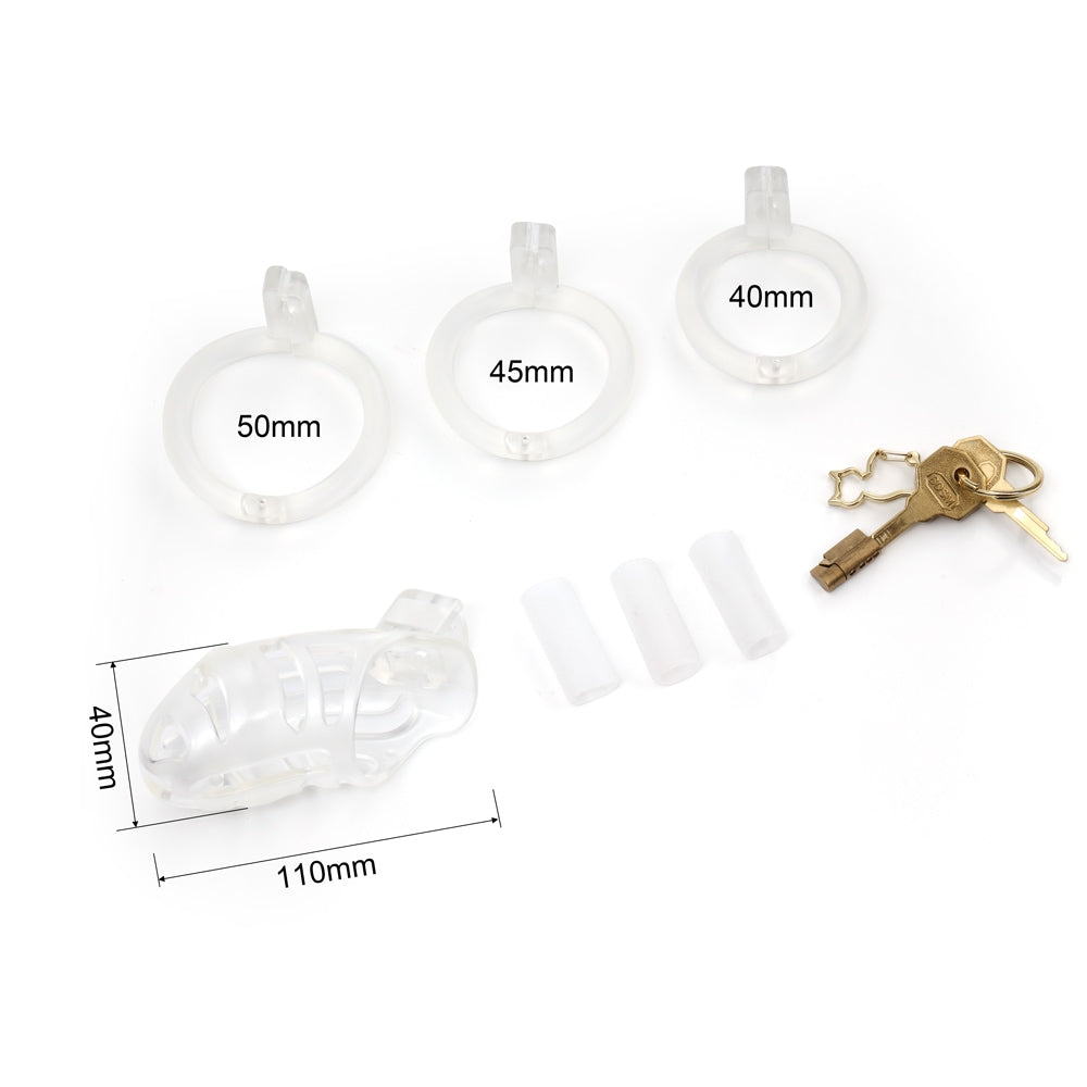 Experience unparalleled control with our rubber cage. This resin male device holds you straight and secure, hiding even the tiniest movements. Tease and please as you focus on her clit while you're comfortably held.