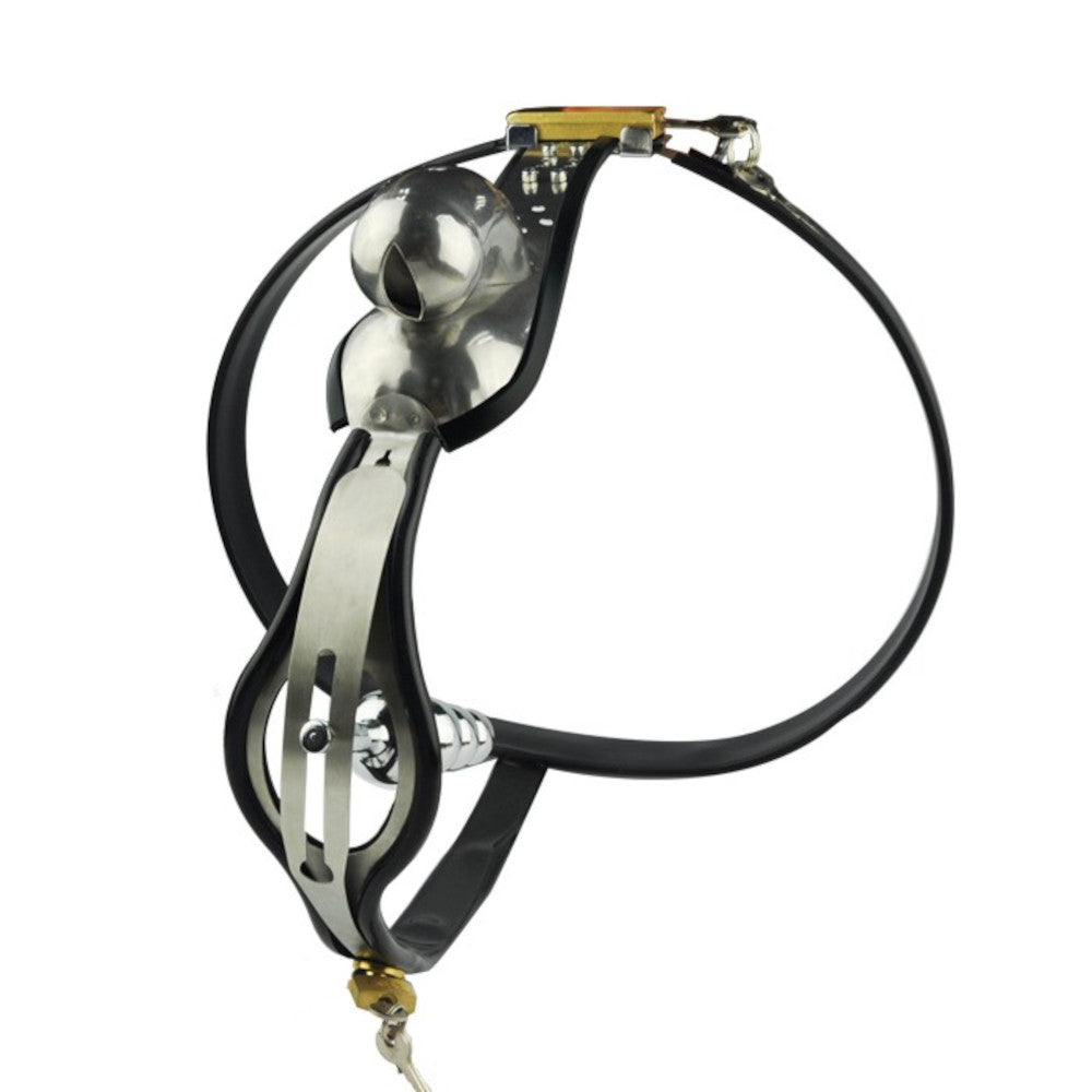 Experience the thrill of surrender with our Locking Anal Metal Chastity Belt. This cock cage metal device is perfect for chastity belt men seeking to be teased, pegged, and kept horny all night. When unlocked, expect explosive cum and heightened pleasure.