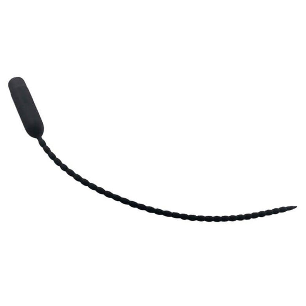 The vibrating beaded urethral sound offers thrilling sensation, combining a silicone design with buttplug-like depth. This sleek chastity accessory plugs you into ultimate man chastity and sissy play.
