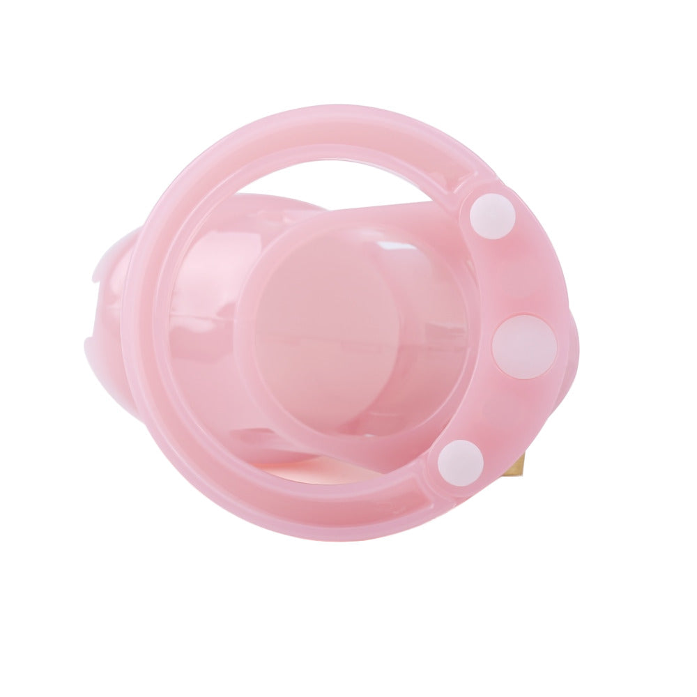 Embrace your girly side with this pink chastity pack, perfect for femboys seeking a feminized touch. Wearing it adds a playful flair, enhancing your journey of self-expression and confidence.