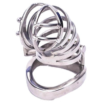Unleash extreme detainment with a dual-fancy stainless steel cage for long-term wear and electroshock play. Ended discomfort, secure in lockdown, perfect for sissy play.