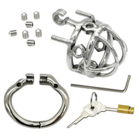 Enhance your intimate moments with our metal penis cage featuring spikes. Whether dressed up at the pool or engaging in deep conversation with your boyfriend, this unique device ensures control and excitement. Perfect for adding spice to an orgy or private encounter, the spikes tease the penis, elevating your experience to new heights.