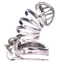 Unlock boundaries with our stainless steel device, tiered for comfort and security. The stretchy opening and inward fit maintain control, while the ergonomic line ensures snug, discreet wear.