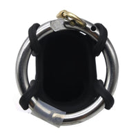 Dive into solo and femdom dynamics with this cock cage metal device. Perfect for male submissives in BDSM, it enforces control with complete coverage and adjustable comfort.