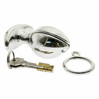 Unlock intense pleasure with this steel wonder, great for lockdowns or a little weekend fun. As a penis cage or plug, its expandable design promises a secure yet thrilling lockup. Ideal for work or wedding nights!