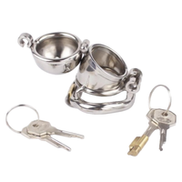 Enjoy extra coverage and secure enclosure with the Double Locked Cock Restraint. This stainless steel cage features attachable rings for a custom fit and is designed for easy cleaning.
