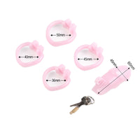 Unlock new frontiers in sissy play with this sissygasm cock cage. Perfect for short male anatomy, it offers rings sized up to XXL for a larger, custom fit, ensuring security and heightened pleasure.