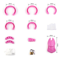 Experience the ultimate tease with The Pink Blushing Bride cock cage. Keep him under close control, amplifying stimulation and frustration, turning every handjob into a highly anticipated reward.