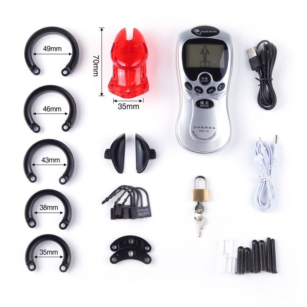 Long, large male anatomy feels securelyd and plugged using the Tazer, teasing with electrifying shocks. Adjustable rings and inflatable options ensure snug fit and comfort.