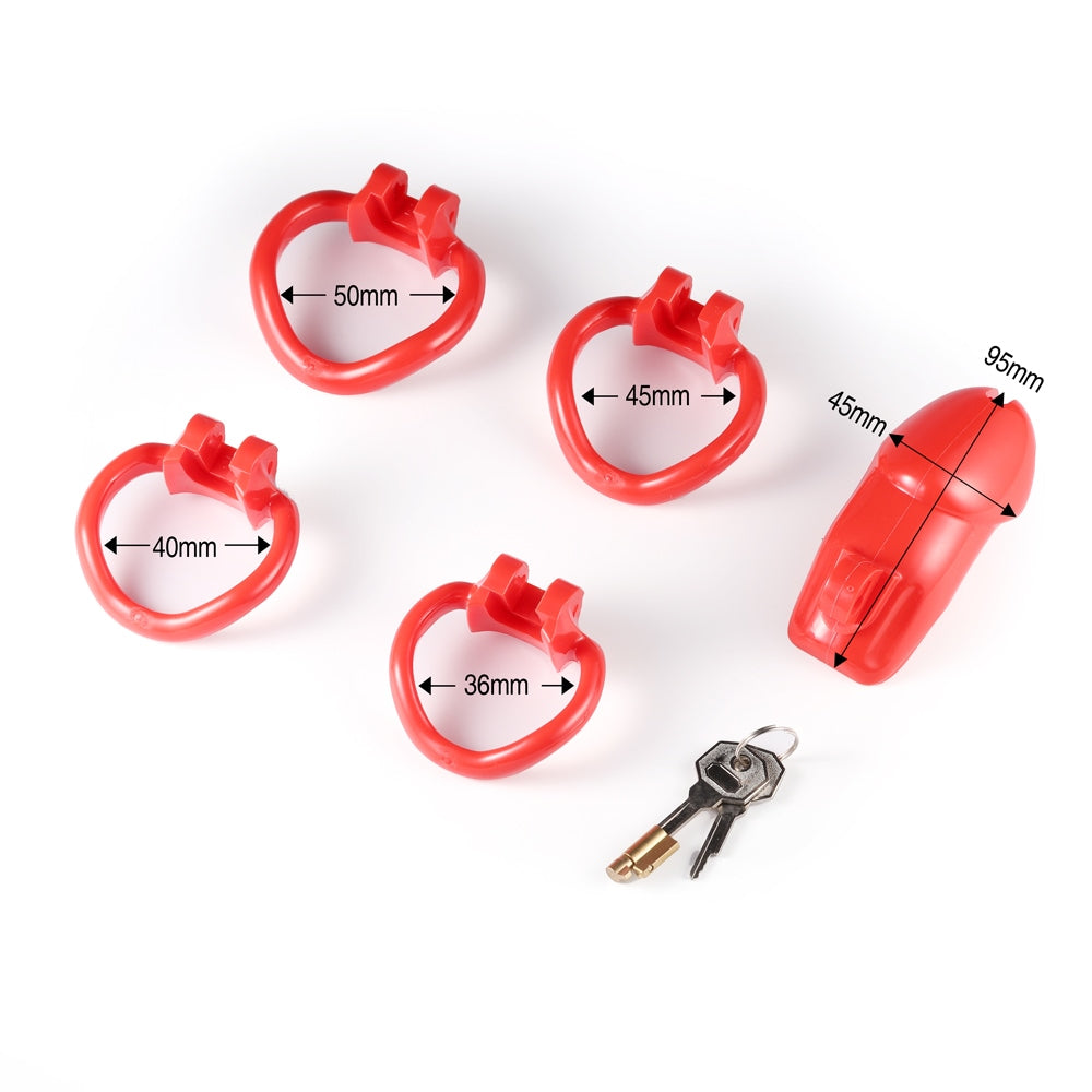 Experience ultimate restraint with our thin resin cage stronger than duct tape! Wrapping securely around you, the adjustable hoops ensure a snug fit. Knees weak with anticipation? This device stays firm, keeping distractions at bay.