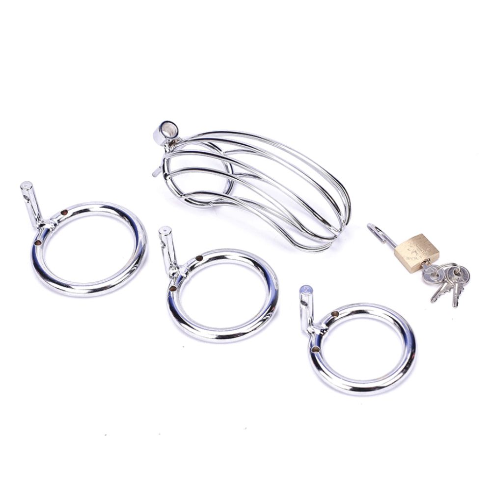 Embrace control with our solid steel cage minimizing risk of unwanted arousal. Designed to prevent chafing, ensuring comfortable wear without injuries. Promotes healthy blood flow, avoiding any injury.