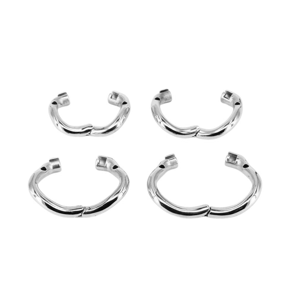 Secure your smaller anatomy with our metal penis cage rings. Designed for discretion under clothes, these snug-fitting rings embrace your testicles, preventing discomfort or slippage. Ideal for the cuckold penis, enhancing both comfort and security.