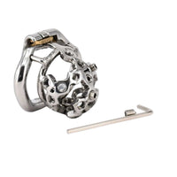 Introducing the cock cage steel that redefines restraint. This spike male device prevents swollen mornings, slides on smoothly after a shower, and ends burning desires. Embrace control with comfort and style.