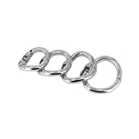Enhance your flat chastity cage with our durable, precisely sized silver metal rings for a little cock male chastity device. Know you're adding security and sided comfort for permanent use.