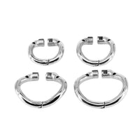 Flat chastity cage with versatile metal design ensures secure, custom fit without the expensive cost. Integrates seamlessly with cages, offering durability and adaptability for any reverse chastity play.