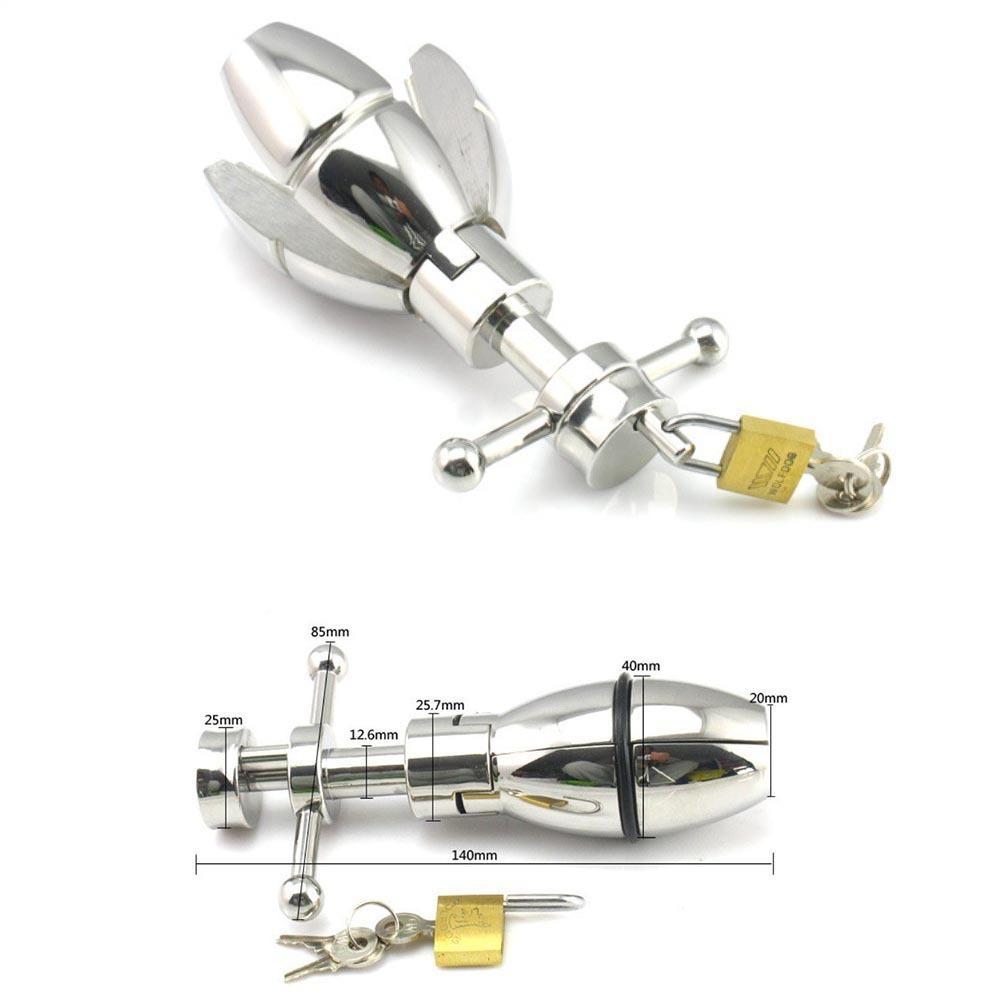 Detain your deepest desires with this vice-like stainless steel dick cage penis plug. Embrace the queens reign where the end leads to intense ecstasy, never rotten.