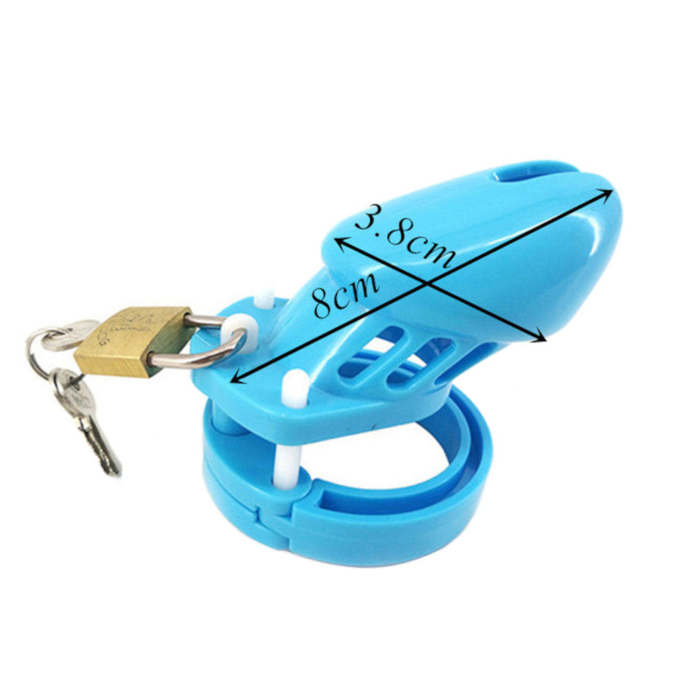 Discover our Little Boy Blue Silicone Sissy Femboy Cock cage a comfortable device that keeps you securely locked behind its smooth design. With spare rings for the perfect fit, the device comes with a key your mistress can wear on a necklace, and even includes handcuffs for added restraint.