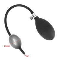 Take your playtime into overdrive with this inflatable sounding device! Pairs perfectly with a flat chastity device for those who think unlocking arousal should come after chores!