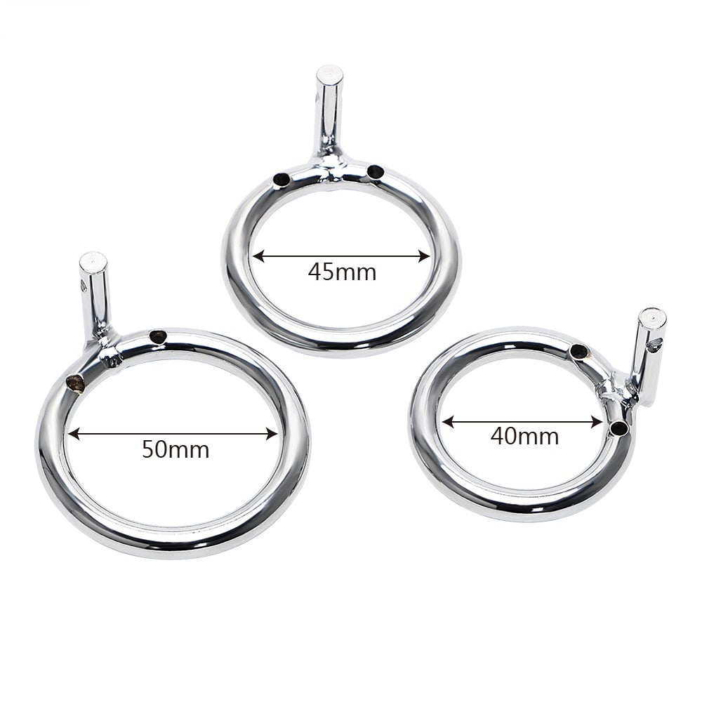 Discover unmatched security and comfort with our stainless steel accessory rings designed for the metal penis kit. These ergonomic, fit-customizing rings keep your cuckold dick secure, even down to the largest base spacer.