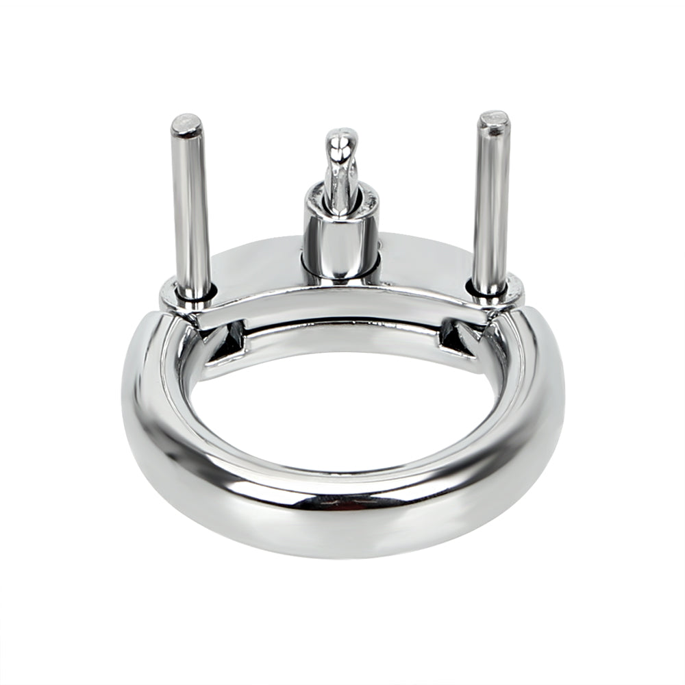 Elevate your penis cage metal play with this inch-perfect accessory cock ring. Its ergonomic shape ensures comfort, while the nub adds subtle control, keeping you securely tied. Ideal for discreet, long-term wear.
