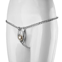 Pearled Chain Female Chastity Belt