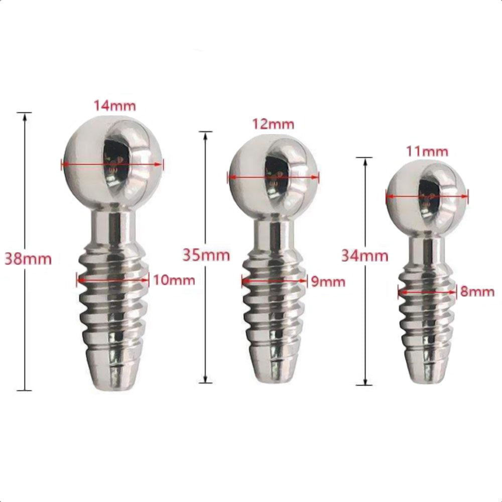 Short Hollow Penis Plug, 3 Sizes