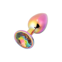Naughty Girl's Neo Chrome Rainbow Jeweled Plug